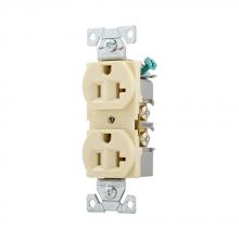 Eaton Wiring Devices BR20V-SP-L - Recp Duplex 20A 125V 2P3W Str B/Swire IV