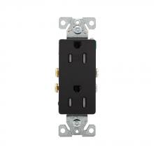 Eaton Wiring Devices TR1107-9BK-L - Recp TR Deco Dup 15A125V 2P3W AutoGrd BK