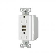 Eaton Wiring Devices TR7755W-K-L - USB 3.1A DUPLEX RECP 15A 125V WH