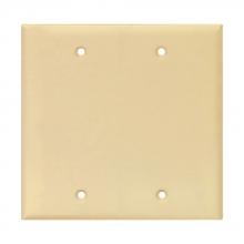 Eaton Wiring Devices PJ23V-SP-L - Wallplate 2G Blank Box Mount Poly Mid IV