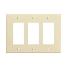 Eaton Wiring Devices PJ263A - Wallplate 3G Decorator Poly Mid AL