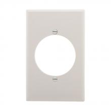 Eaton Wiring Devices PJ724W-SP-L - Wlplt 1G Sgl Rec W/2.15"Hole Poly Mid WH