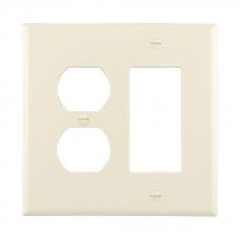 Eaton Wiring Devices PJ826LA-SP-L2 - Wallplate 2G Dup/Deco Combo Poly Mid LA