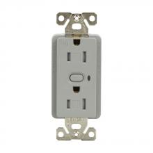 Eaton Wiring Devices RFTR9605-TGY - Z-Wave Plus Receptacle 15A125V2P3W Gray