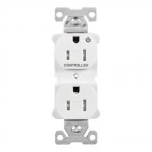 Eaton Wiring Devices TR5262CHW - Rec Dup TR 15A125V2P3W ControlHalf WH