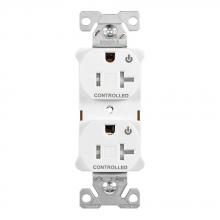 Eaton Wiring Devices TR5362CDW - Rec Dup TR 20A125V2P3W ControlDual WH