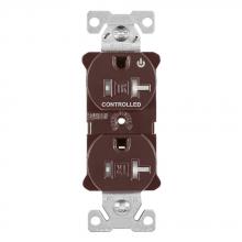 Eaton Wiring Devices TR5362CHB - Rec Dup TR 20A125V2P3W ControlHalf BR