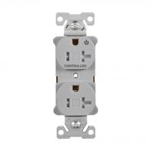Eaton Wiring Devices TR5362CHGY - Rec Dup TR 20A125V2P3W ControlHalf GY