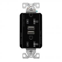 Eaton Wiring Devices TRUSB5A20BK-BOX - 5.0A USB Type A DUPLEX RECP 20A 125V BK