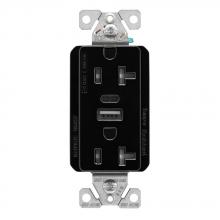 Eaton Wiring Devices TRUSBAC20BK-BOX - 5.0A USB A-C DUPLEX RECP 20A 125V BK