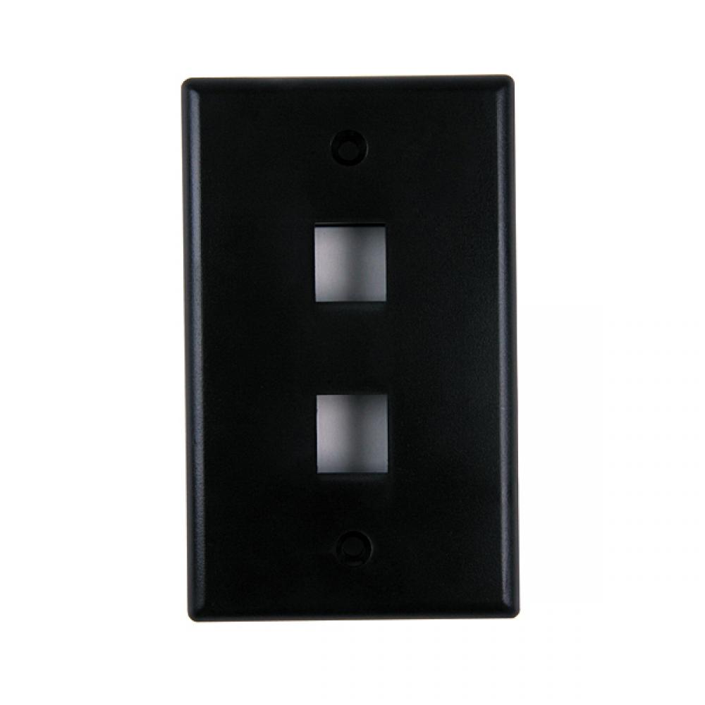 std. sngl gang 2 port faceplate - BN