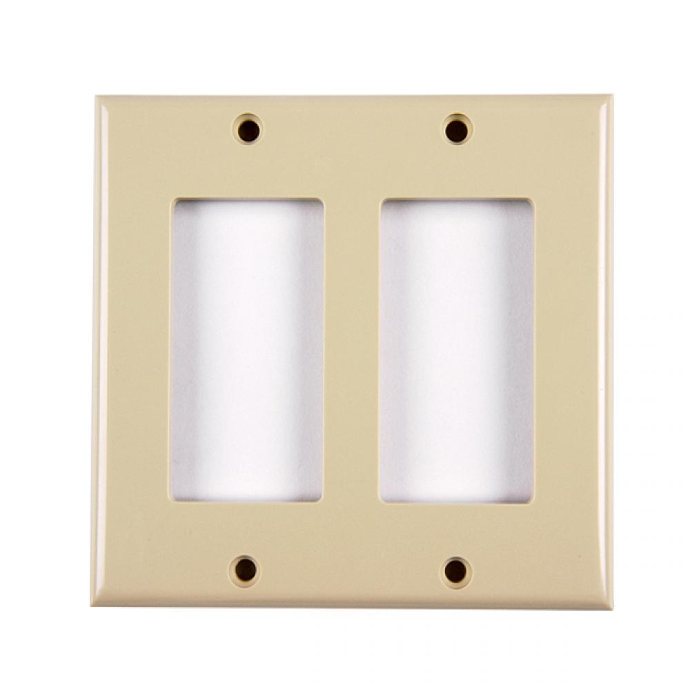 Dual gang rect. decorator faceplate - IV