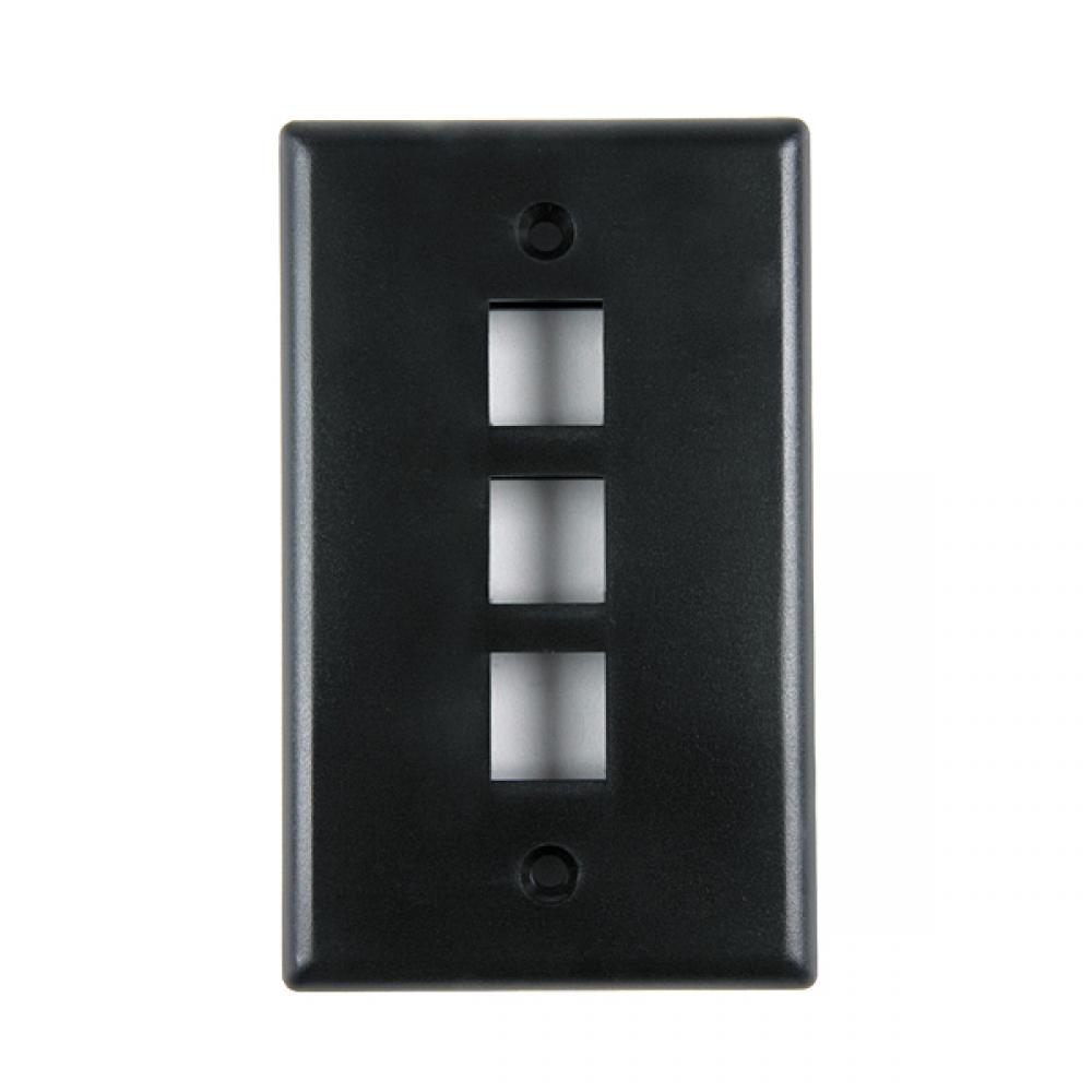 std. sngl gang 3 port faceplate - BN
