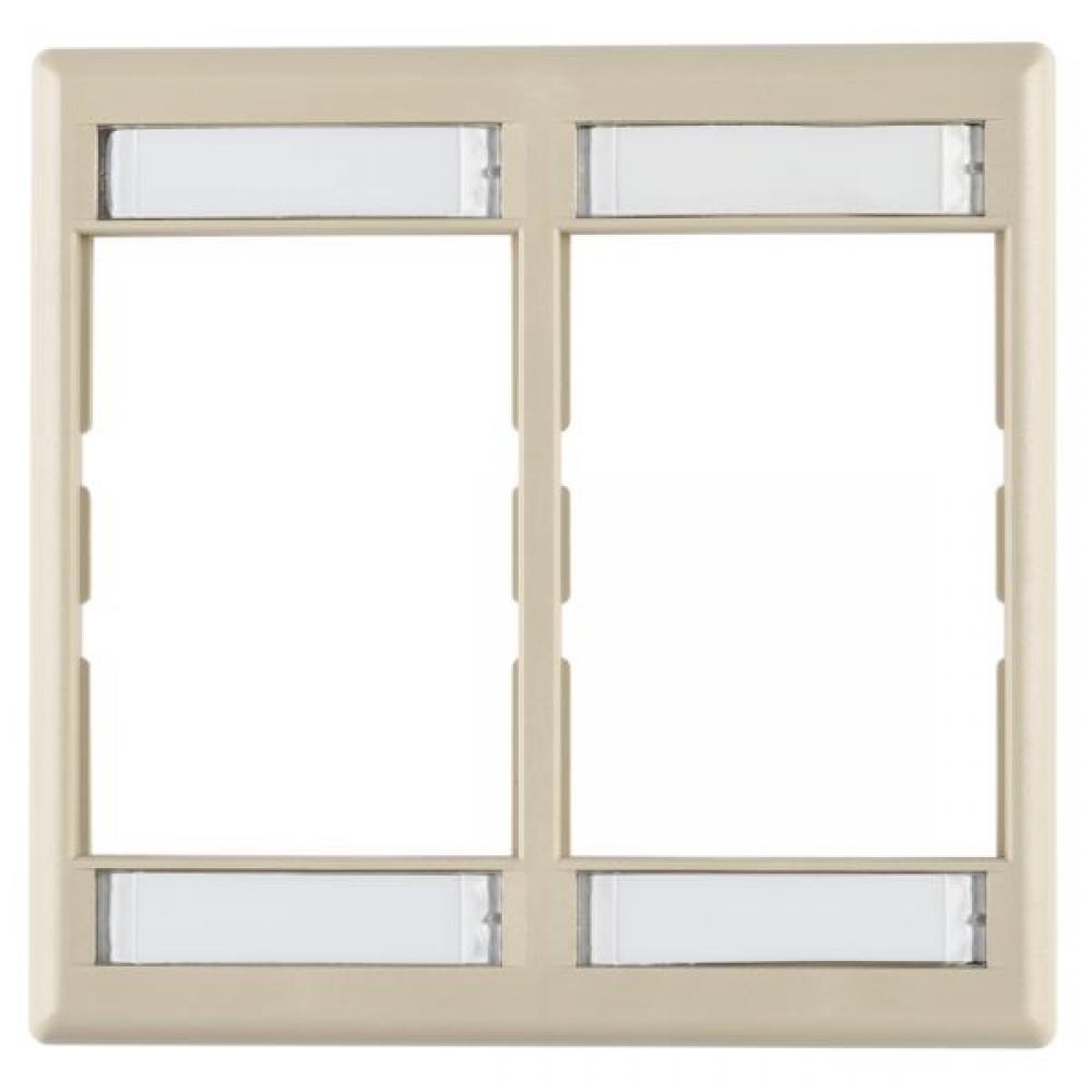 MODULAR DUAL GANG FACEPLATE-IVORY