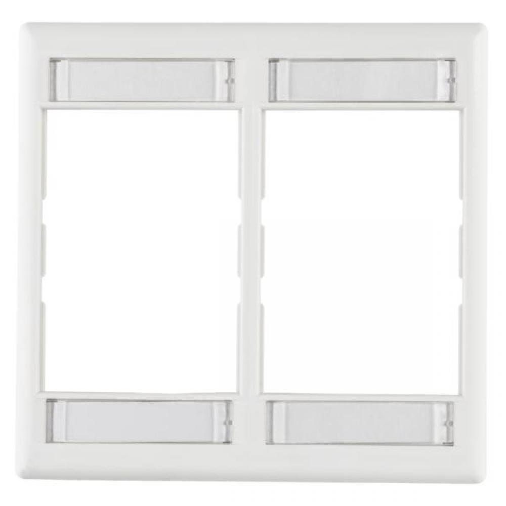 MODULAR DUAL GANG FACEPLATE-WHITE