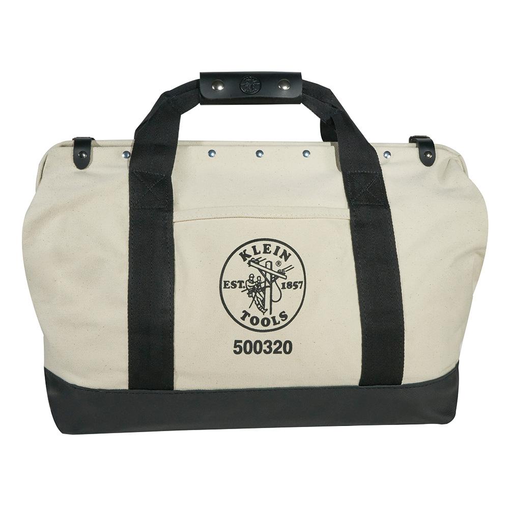 20" Canvas Tool Bag, Leather Bottom