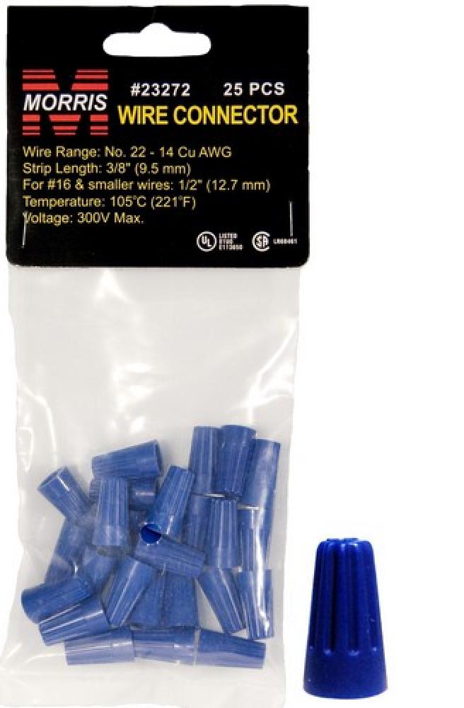Screw-On Wre Cons P2Blu Hngng Bg 25 Pck