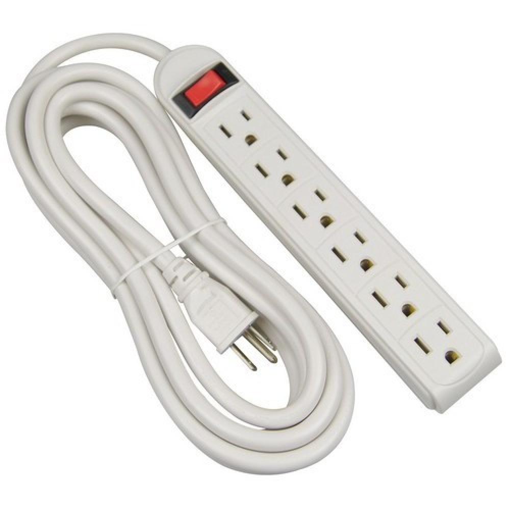 6 Outlet Surge Strip 12' 245 Joules