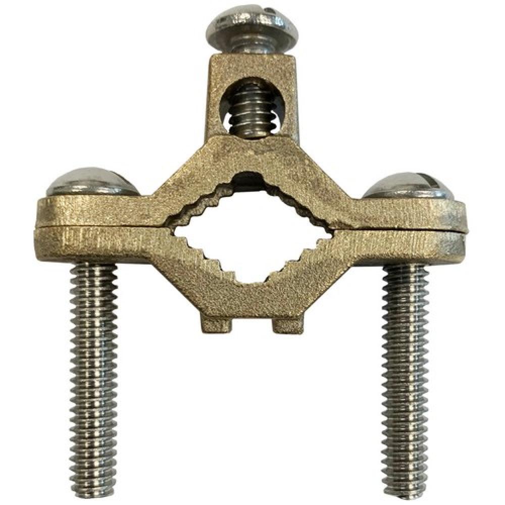 CU Gnd Pipe Clmp Direct Burl 1-1/4"-2"