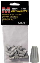 Morris 23271 - Screw-On Wre Cons P1 Gry Hngng Bg 25 Pck