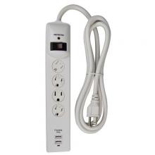 Morris 89020 - 4 Outlet Surge Strp w2 2.1A USB ChargngP