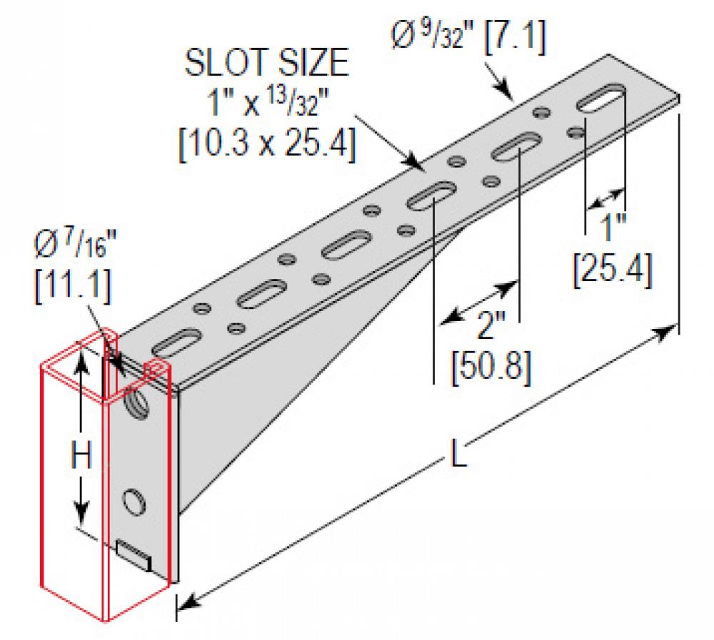 SLTD SHELF BRKT LEFT HAND 18