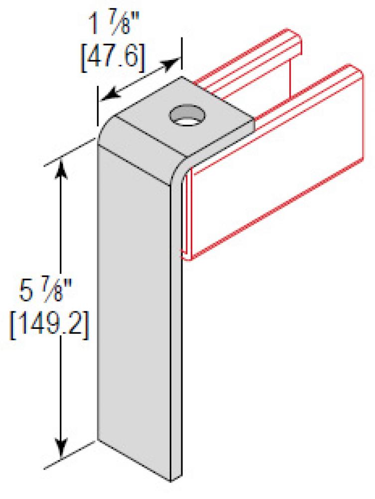 1 HOLE 5-7/8in CORNER ANGLE