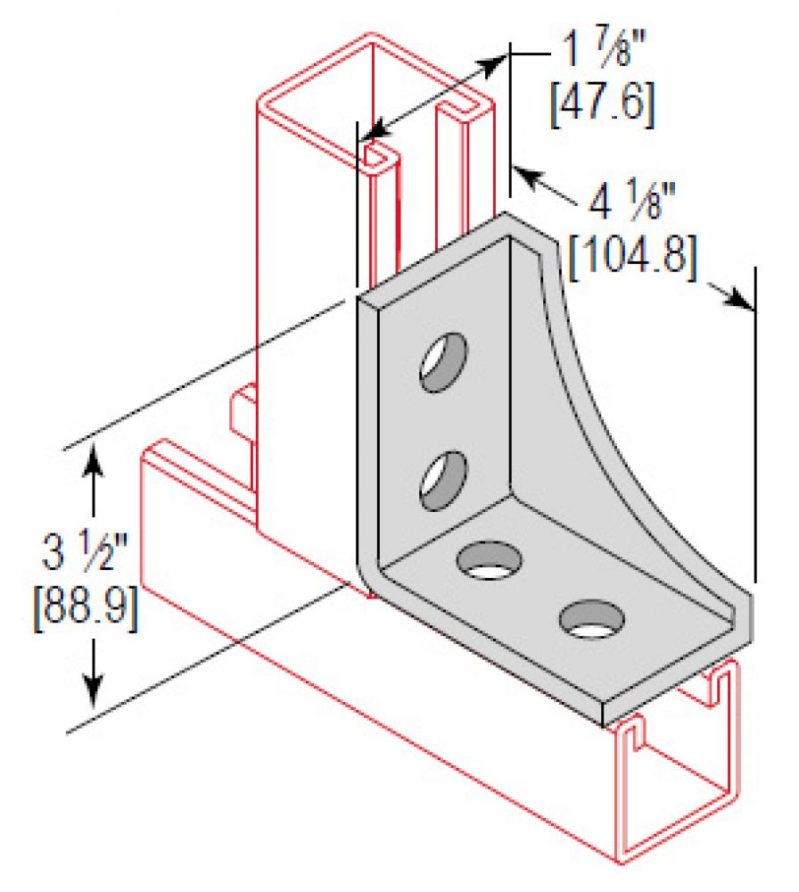 4 HOLE GUSSET CORNER ANG RIGHT