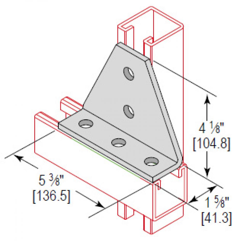 5 HOLE CROSS GUSSET CORNER ANG