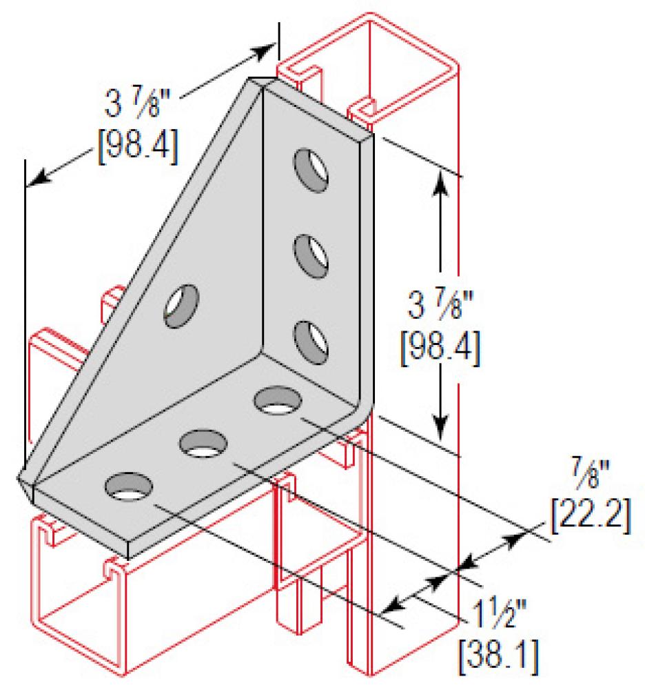 7 HOLE UNV GUSSET CORNER ANGLE