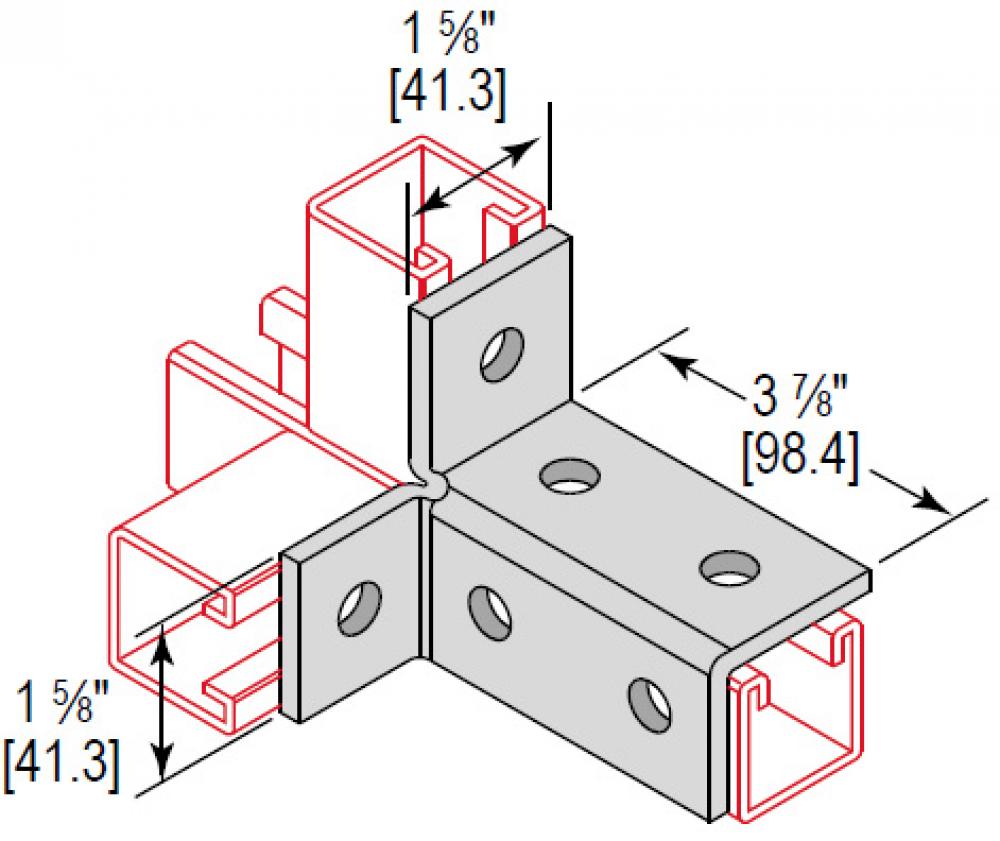 WING FTNG DBL CONRNER 6 HOLE