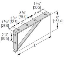 Minerallac BR6H1250EG - BRACKET 6 HOLE 12-1/2