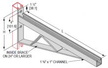 Minerallac BRC162B12EG - BRKT 1-5/8 CHNL WITH BRACE 12