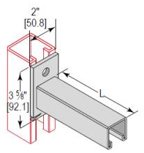 Minerallac BRC162ND12EG - BRKT 1-5/8 CHNL NOTCHD DWN 12