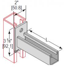 Minerallac BRC162NU12EG - BRKT 1-5/8 CHNL NOTCHED UP 12