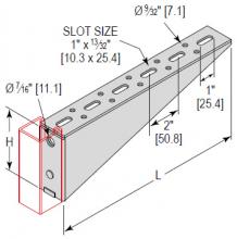 Minerallac BRSSR12EG - SLTD SHELF BRKT R HANDED 12in