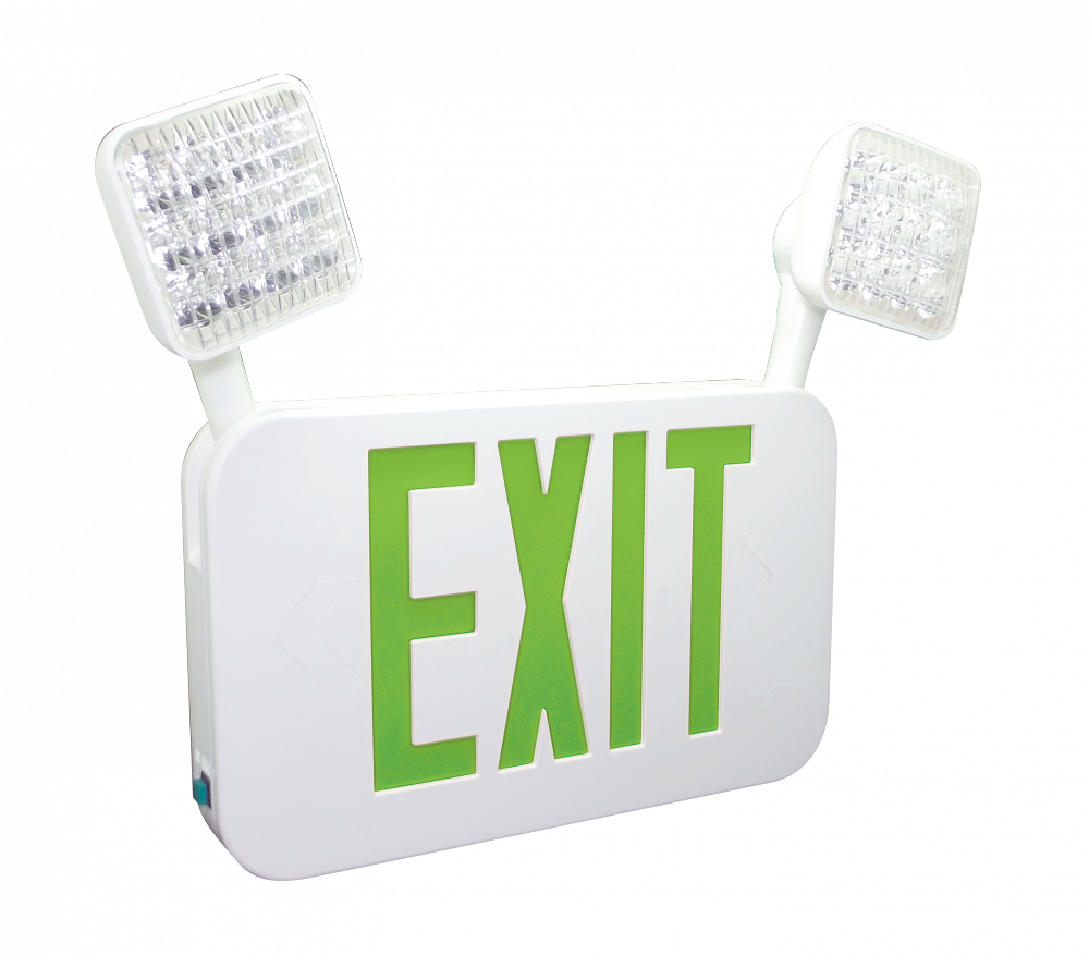 SLIM LED EXEM COMBO UNIT GREEN LETTERS