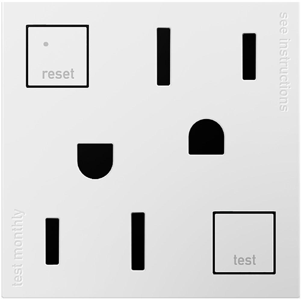 TAMPER-RESISTANT GFCI, 15A WH