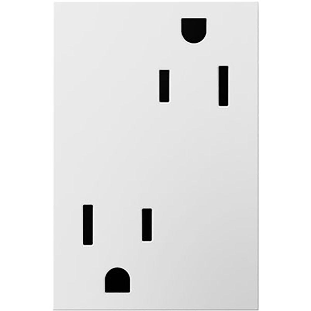 3-MODULE TAMPER-RESIS OUTLET 15A, WH