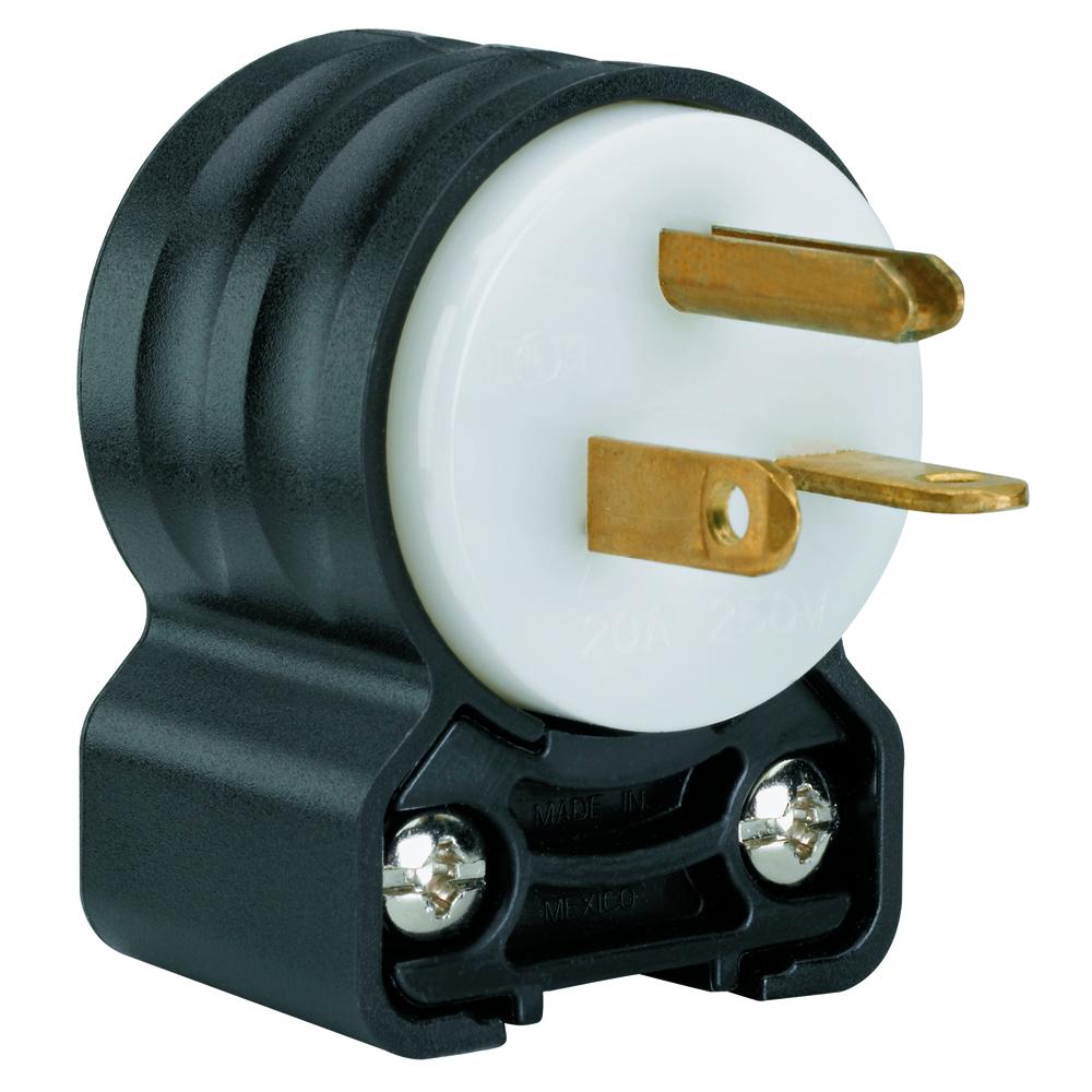 STR BLD ANGLE PLUG 3W 20A 250V