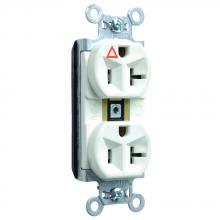 Legrand-Pass & Seymour PTIG5362W - PT IG DUP RECEPT CR 20A/125V WH