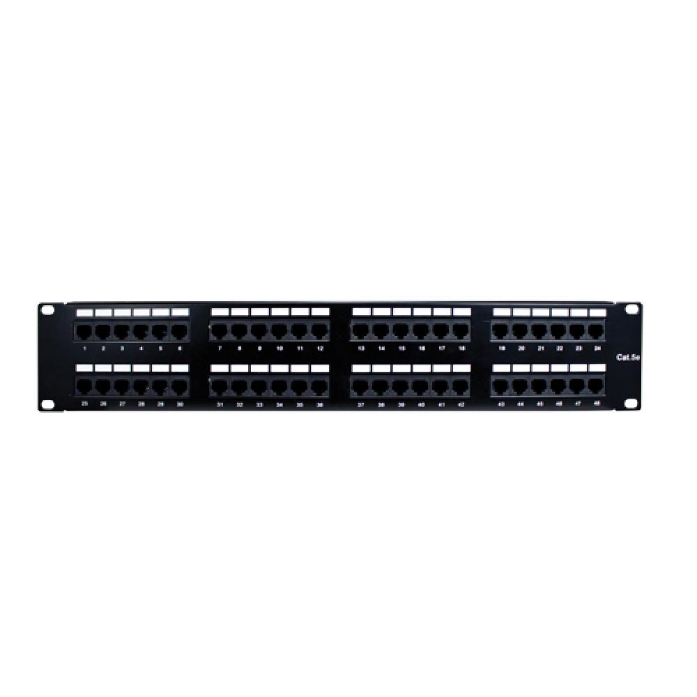 Patch Panel CAT5e 48 Port Black