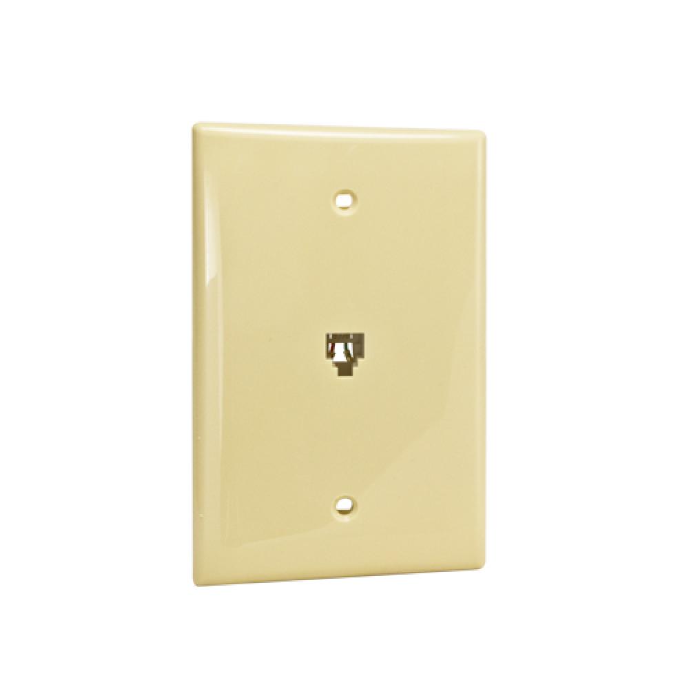 Wall Plate 1xRJ14 1 Gang Midsize Ivory