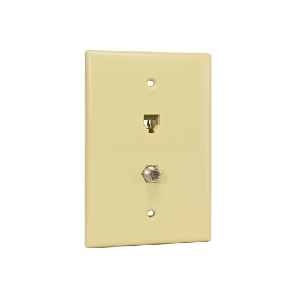 Wall Plate 1xRJ14 1xF81 1 Gang MDSZE IV