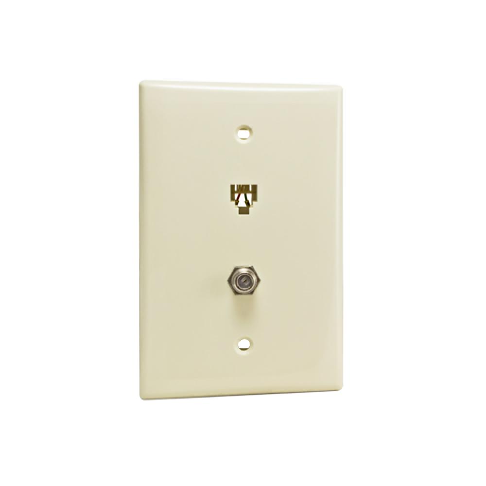 Wall Plate 1xRJ14 1xF81 1G MDSZE LT ALM