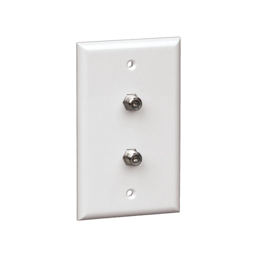 Wall Plate 2xF81 1 Gang White