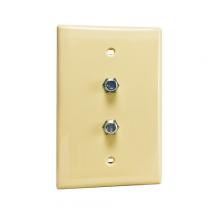 Vericom XFPMP-04155 - Wall Plate 2xF81 1 Gang Midsize Ivory