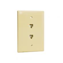 Vericom XFPMP-04157 - Wall Plate 2xRJ14 1 Gang Midsize Ivory