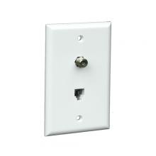 Vericom XFPOP-00469 - Wall Plate 1xRJ14 1xF81 1 Gang White
