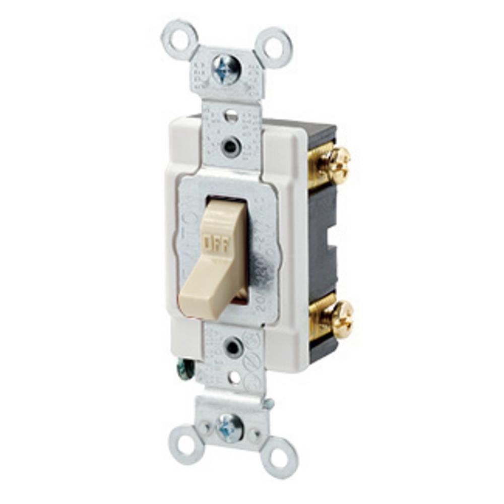 20A 120 277V SP TOGGLE SLIM IVORY